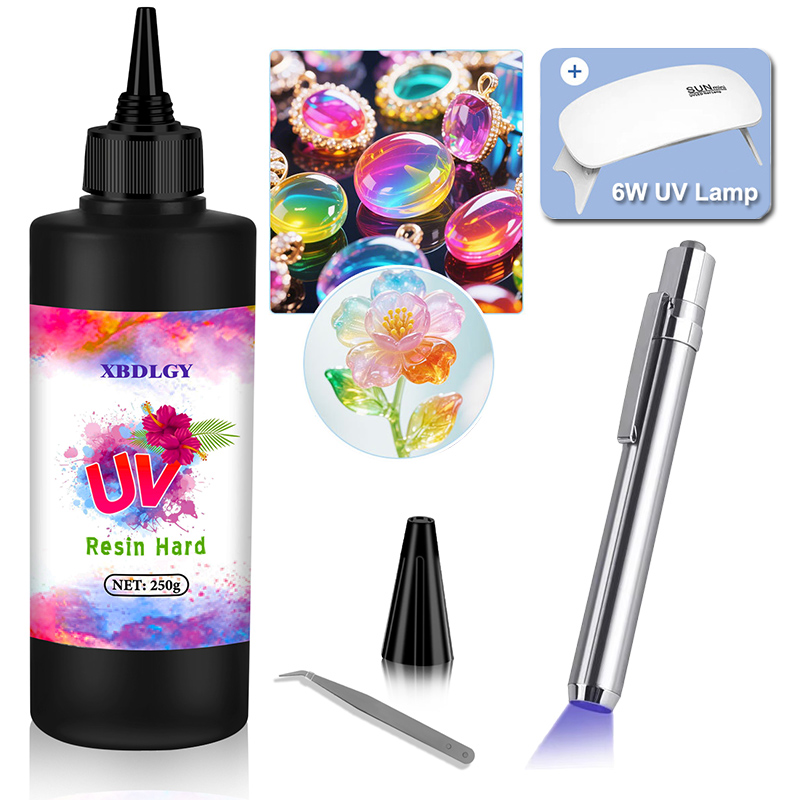 Resin Art Epoxy - 200g/250g/500g Resin UV Lem Keras untuk
