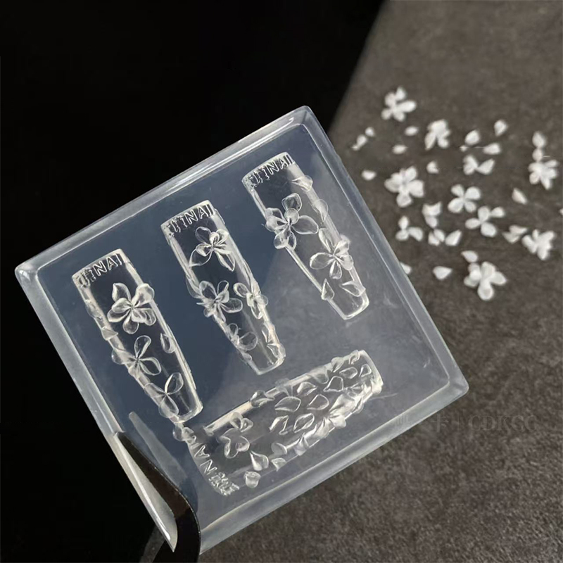 Resin Art Template - Cetakan Kuku 3D Bunga DIY Alat