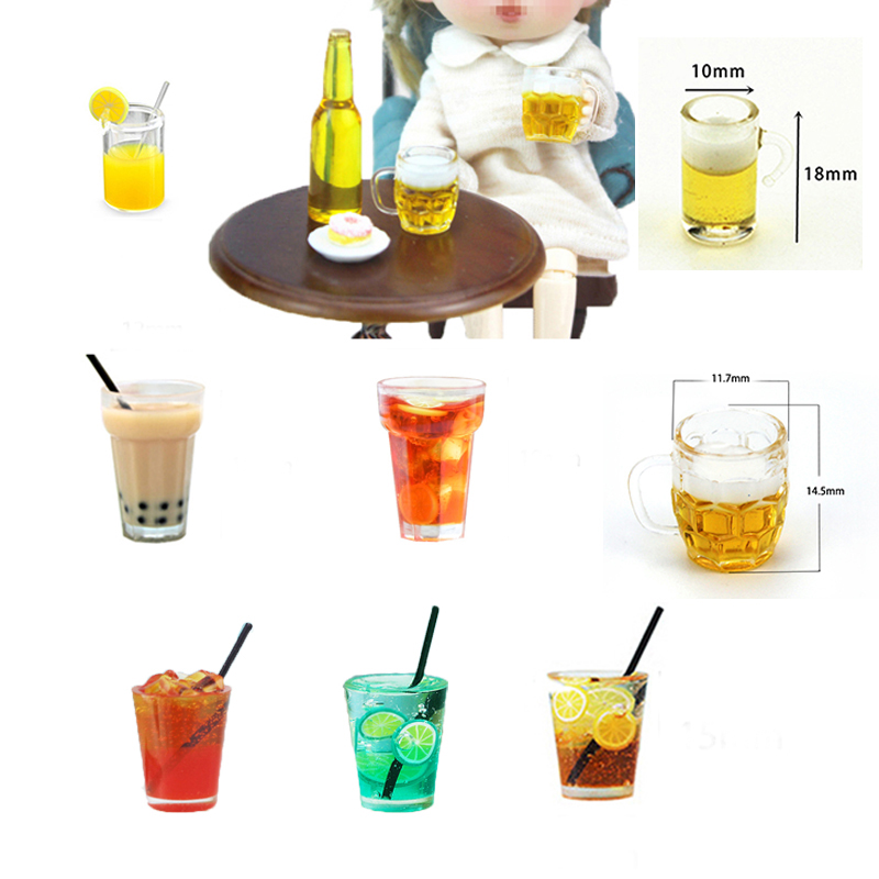Resin Art Kitchen - Gelas teh Lemon Model 1:12, TEH/BIR/susu