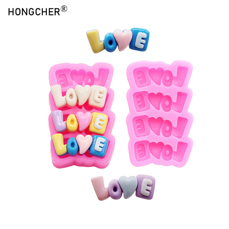 Resin Art Phone Case - Cetakan Silikon Huruf LOVE untuk DIY