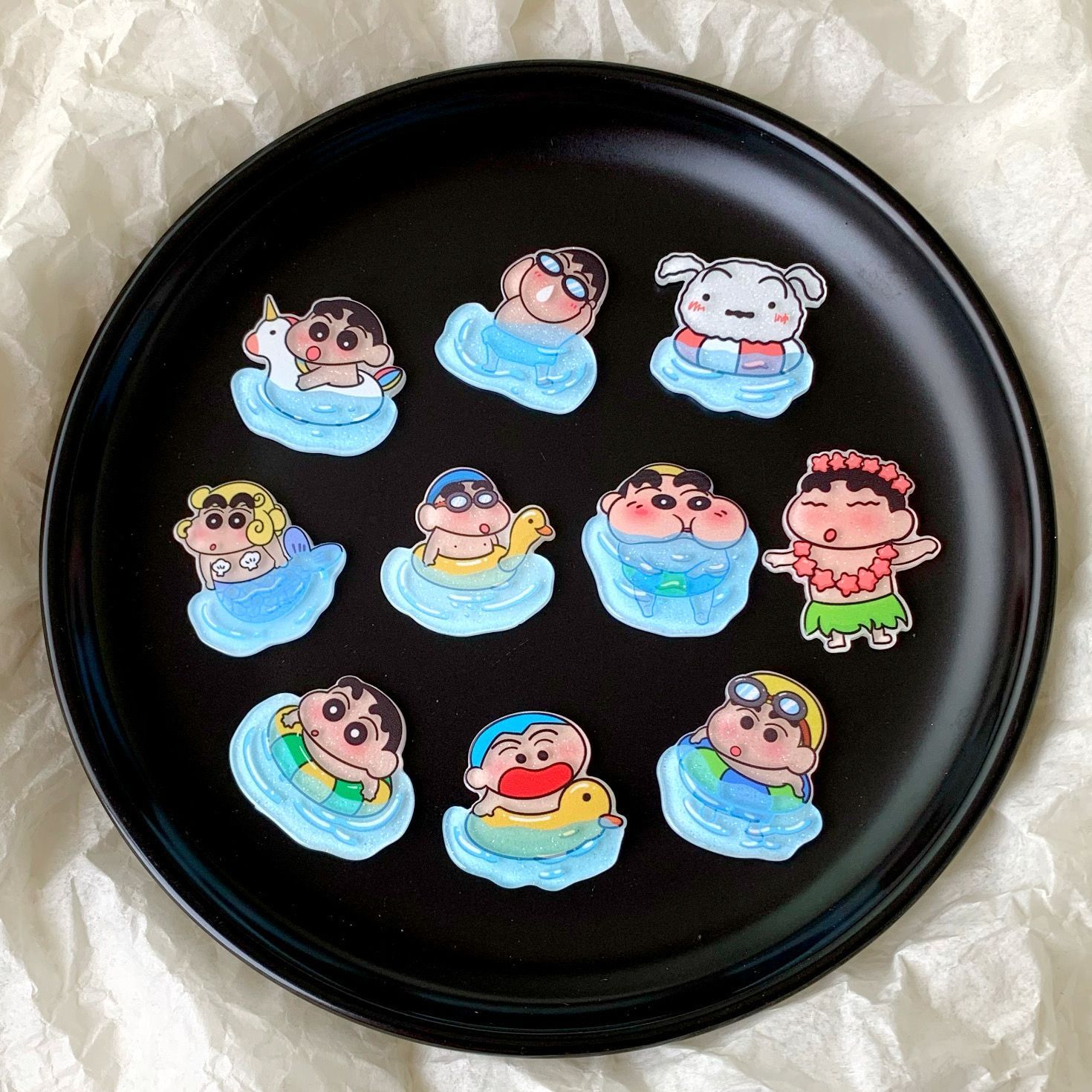 Resin Art Phone Case - Aksesoris resin Crayon Shin-chan, kipas, gelas,