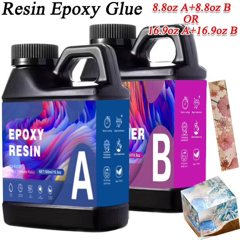 Resin Art Epoxy - 17.6oz/33.8oz Resin Epoksi AB Tahan UV,
