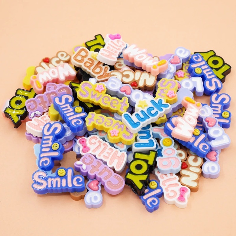Resin Art Phone Case - 10 buah lucu datar belakang Wow