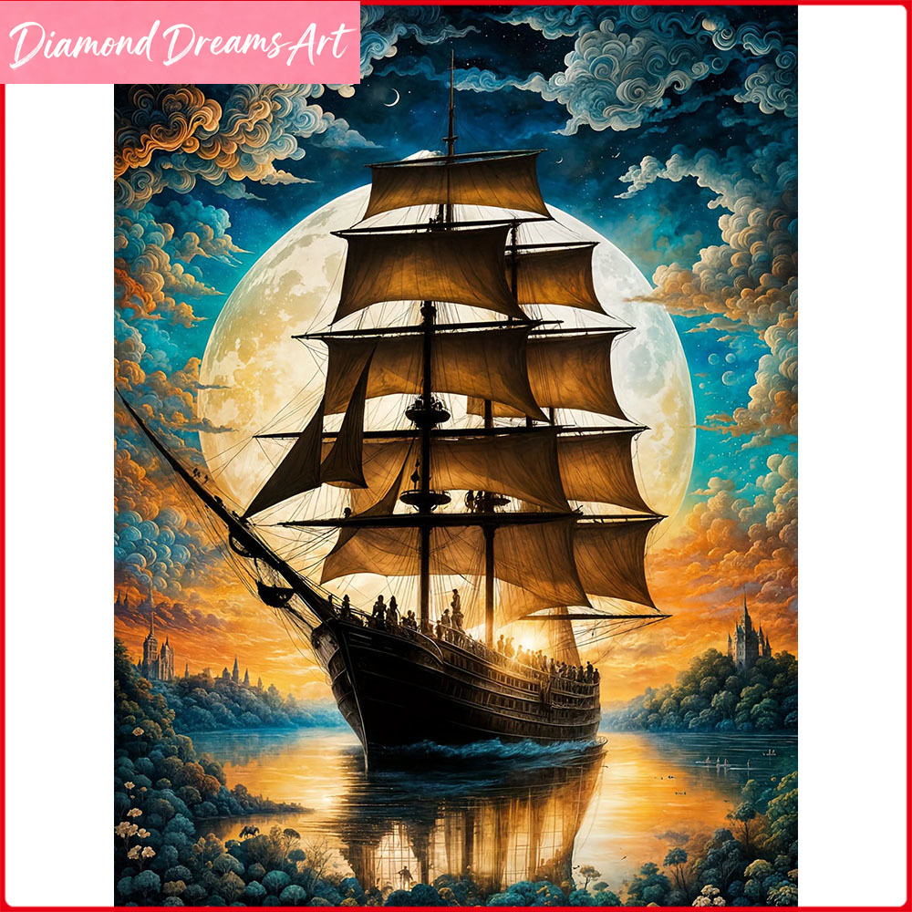 Resin Art Wall Decor - Lukisan Berlian Bulat Persegi Penuh Dekorasi
