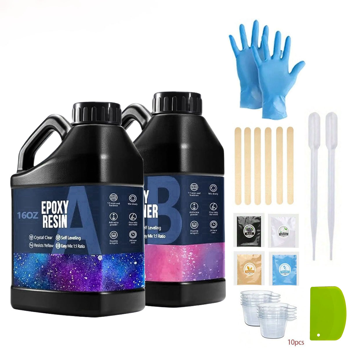 Resin Art Epoxy - 1000ml Kit Resin Epoksi Kristal Jernih