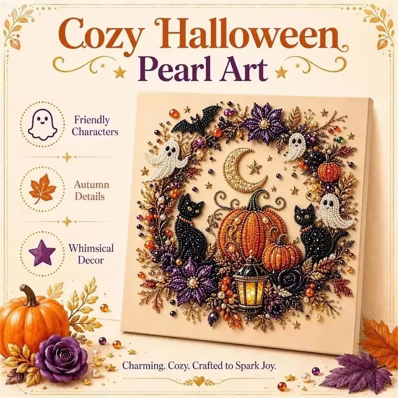 @Halloween Ghost Pearl Art Kit - Resin Art Wall Decor ulasan dan harga