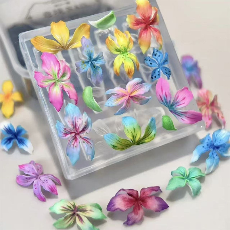 Cetakan Kuku 3D Bunga DIY Alat - Resin Art Template ulasan dan harga