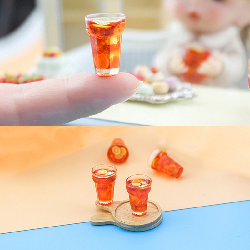 Gelas teh Lemon Model 1:12, TE - Resin Art Kitchen ulasan dan harga