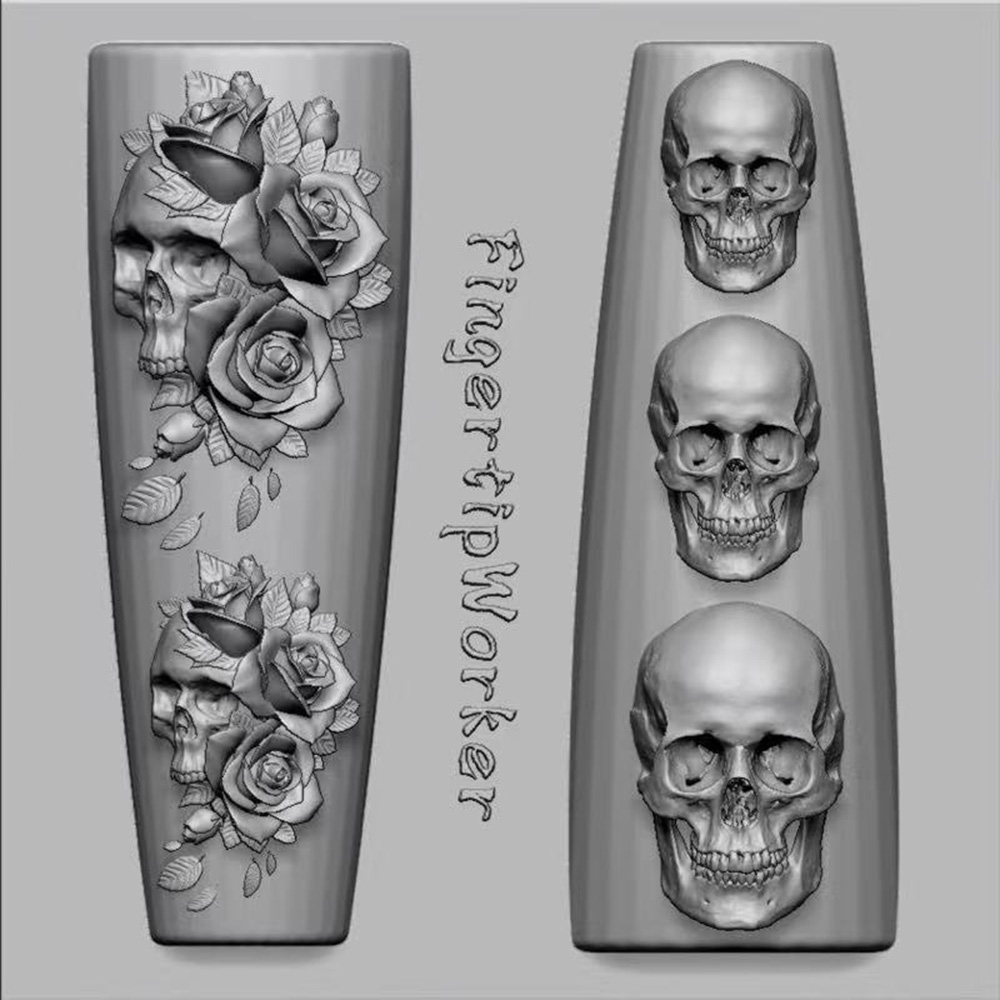 2Pcs Set Cetakan Seni Kuku Sil - Resin Art Template ulasan dan harga