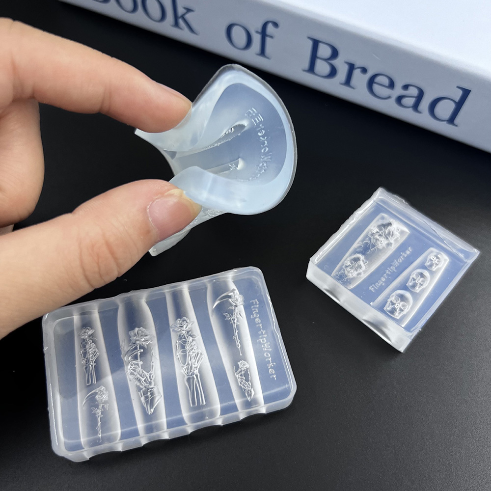 2Pcs Set Cetakan Seni Kuku Sil - Resin Art Template ulasan dan harga