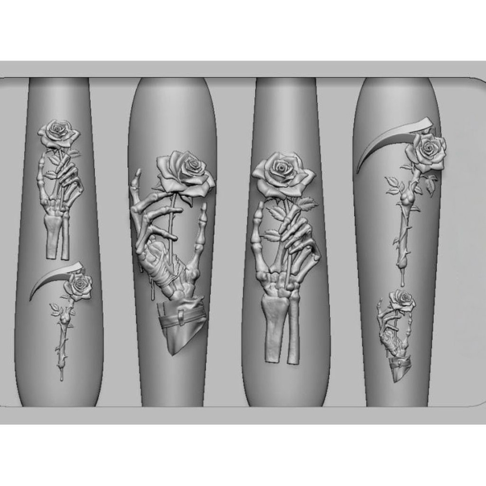2Pcs Set Cetakan Seni Kuku Sil - Resin Art Template ulasan dan harga