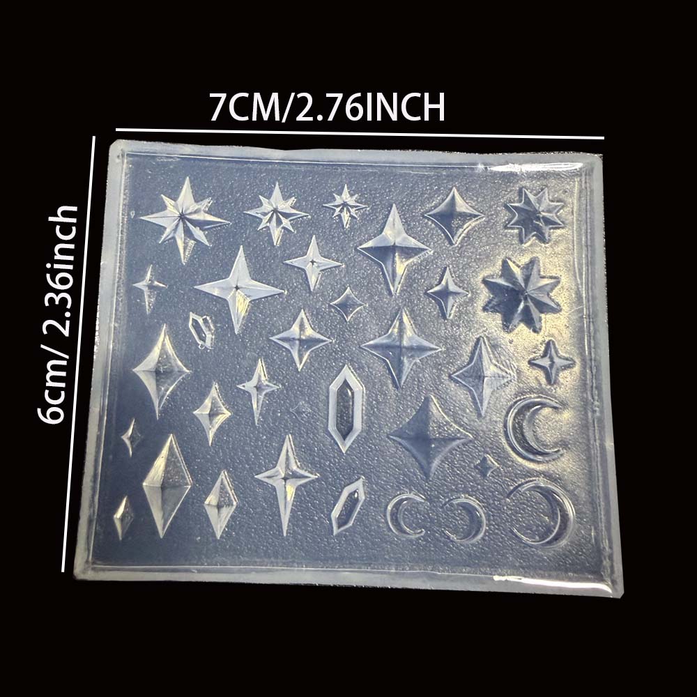Cetakan Silikon Bintang Bulan  - Resin Art Template ulasan dan harga