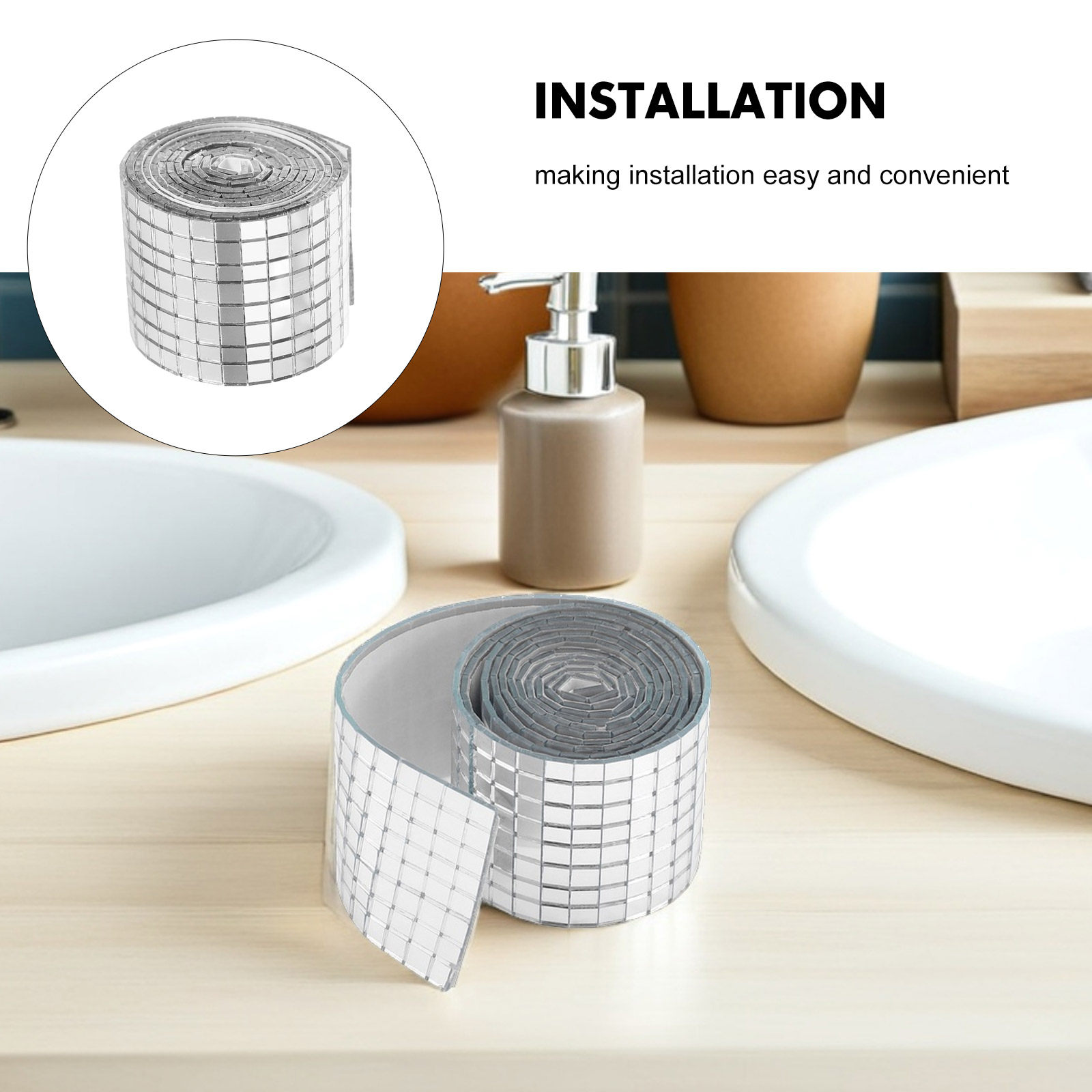 3920 Buah Ubin Mosaik Cermin T - Resin Art Kitchen ulasan dan harga