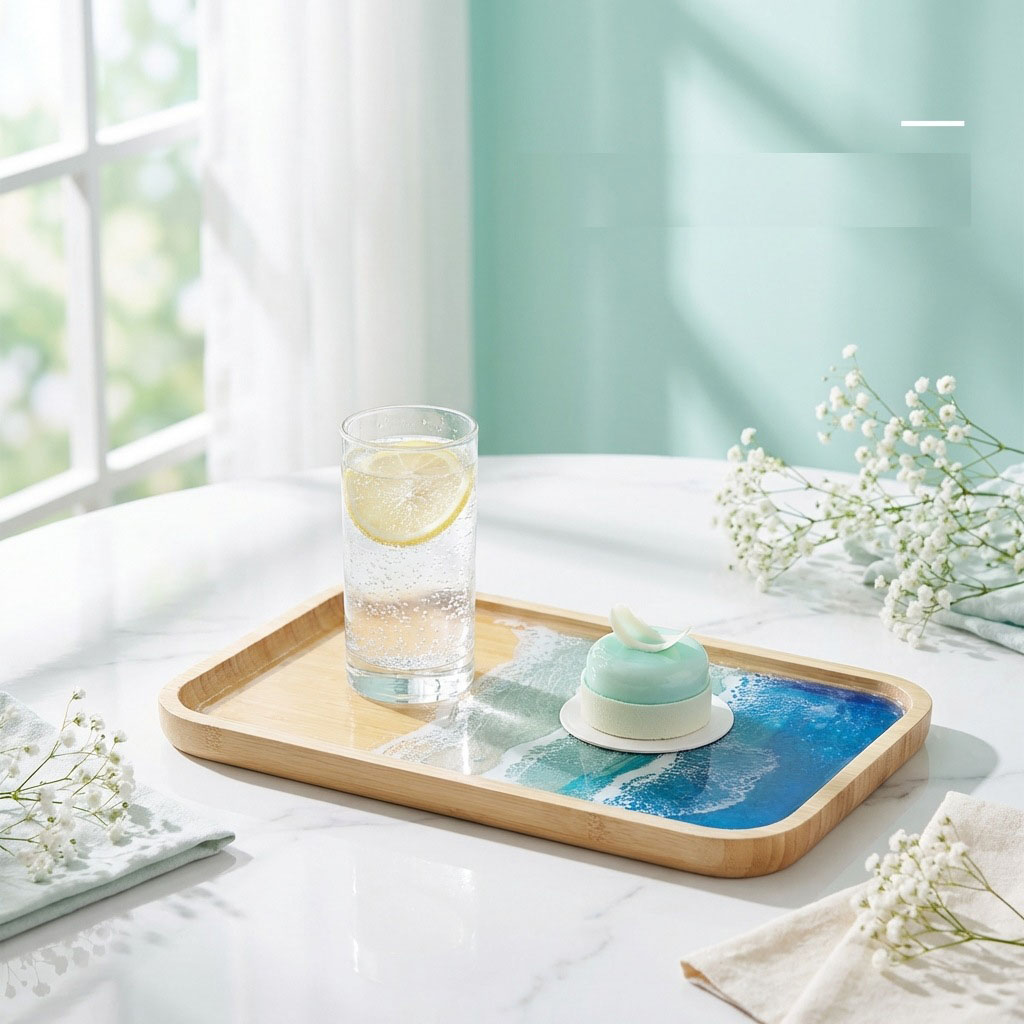 Nampan Dekoratif Seni Lautan R - Resin Art Kitchen ulasan dan harga