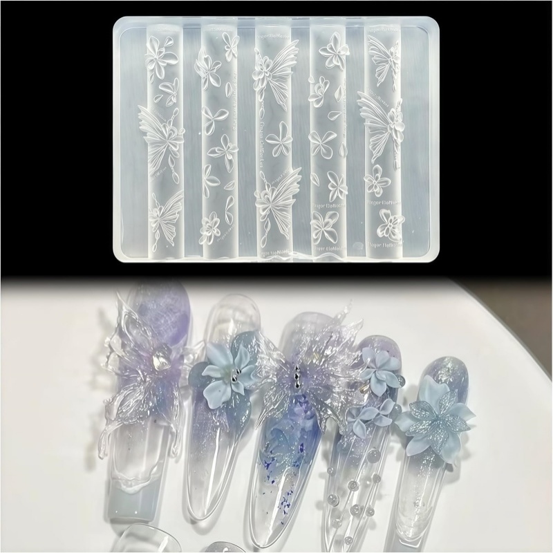 Cetakan Seni Kuku Gel 3D Bentu - Resin Art Template ulasan dan harga