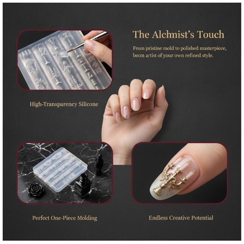 Cetakan Kuku Bunga Silikon 3D  - Resin Art Template ulasan dan harga
