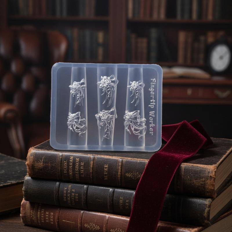 Cetakan Kuku Bunga Silikon 3D  - Resin Art Template ulasan dan harga
