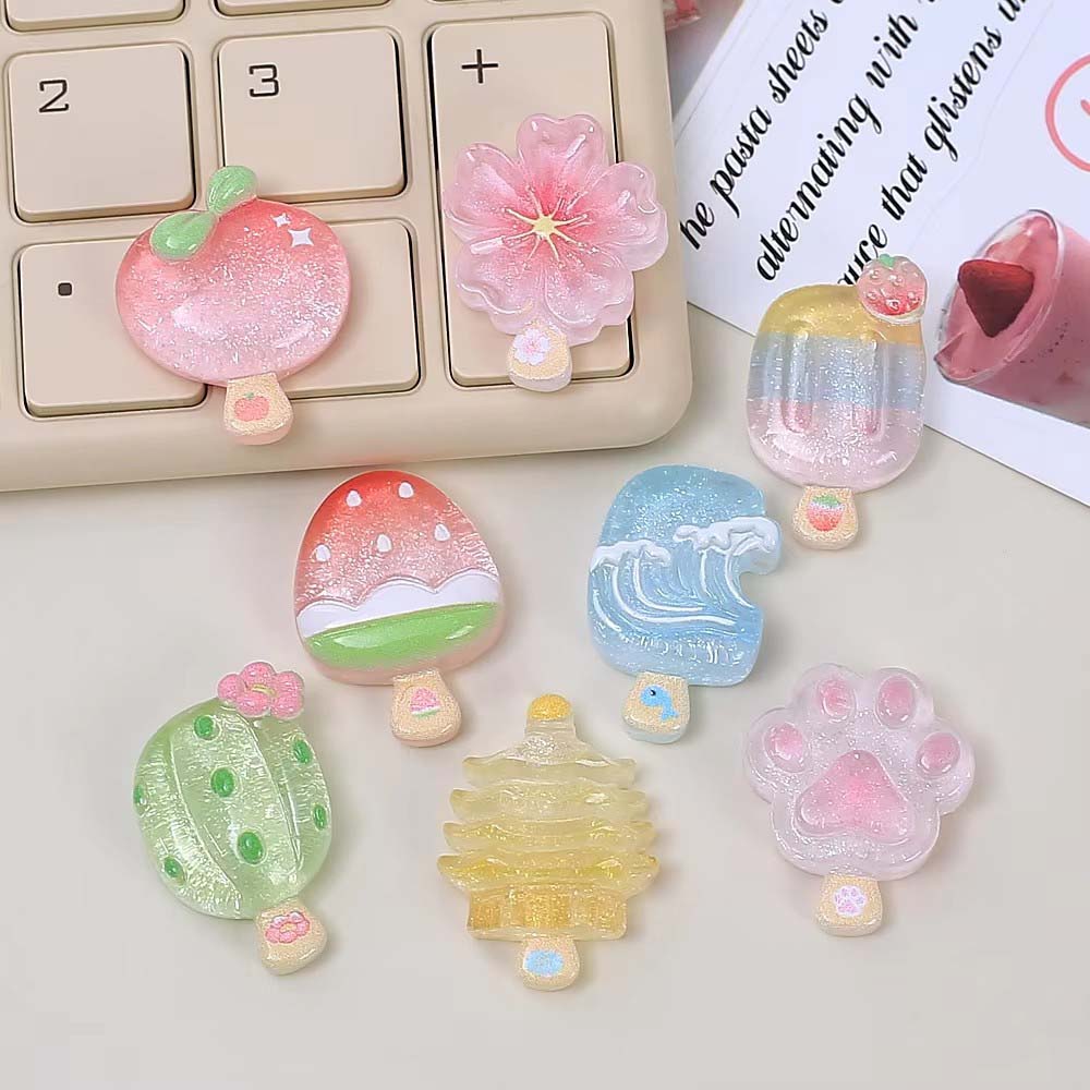 10pcs Aksesoris Resin Es Krim  - Resin Art Phone Case ulasan dan harga