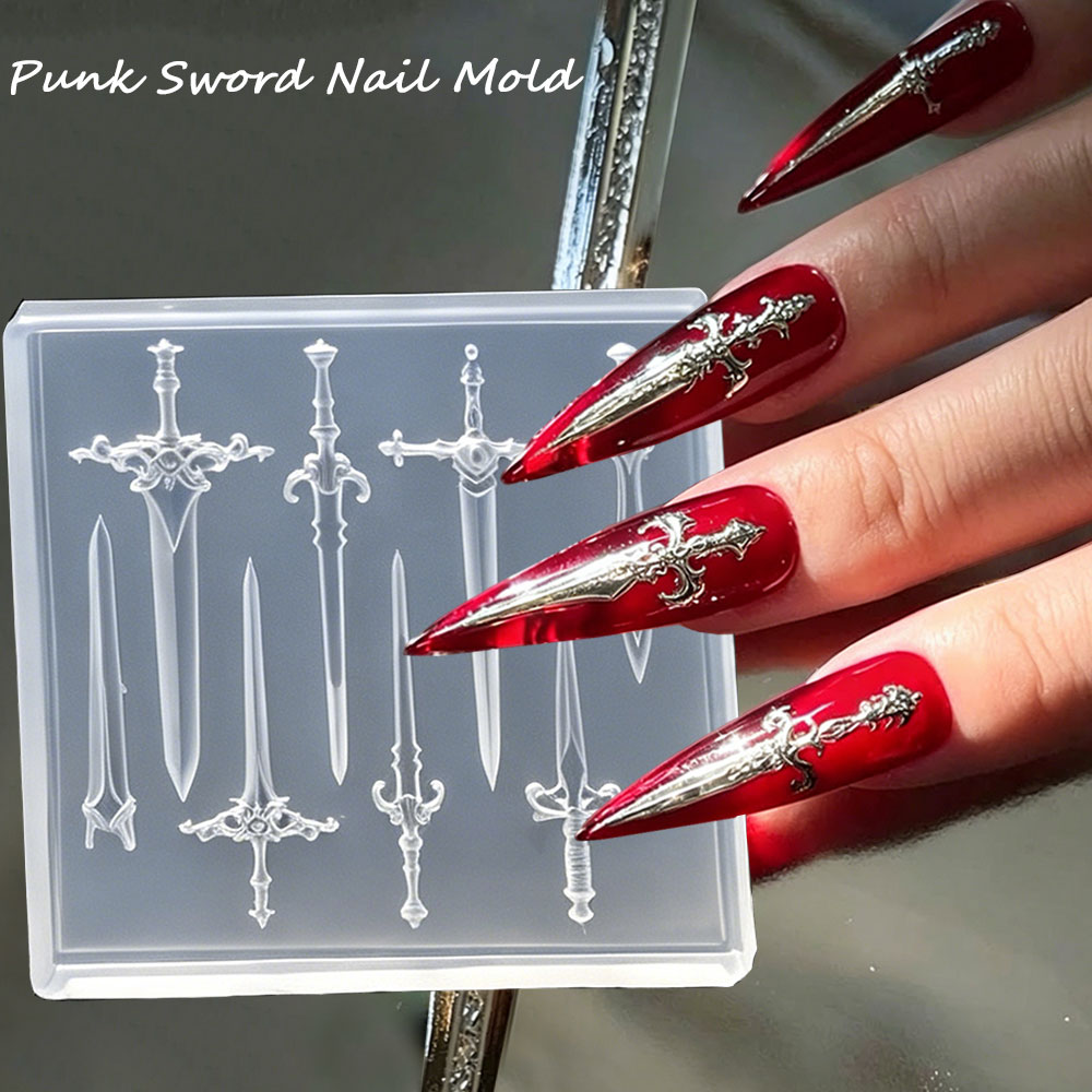 1pcs Cetakan Silikon Pedang Re - Resin Art Template ulasan dan harga